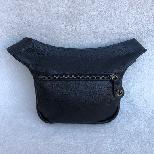 Mini Special Black Plus &amp; Old Gold Natural leather BioCuir® Exclusive Piece No. 8136