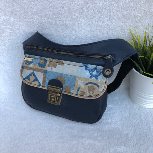 Special Dark Blue Vintage & Old Gold · Piel natural BioCuir® · Pieza Única Núm. 8252
