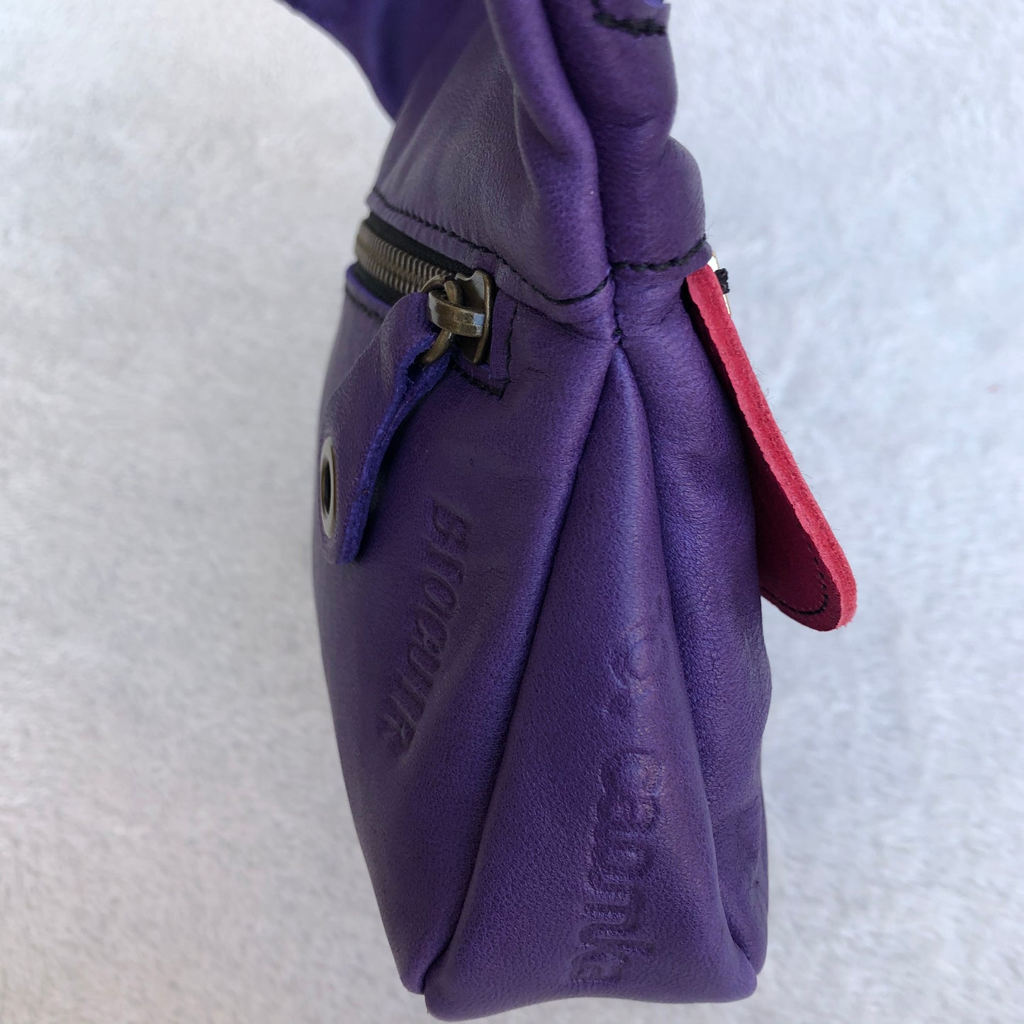 Mini Special Purple &amp; Fuchsia Naturleder BioCuir® Exklusiv Stück Nr. 8260