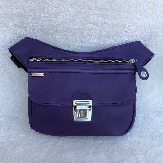 Classic Purple &amp; Silver Natural BioCuir® Leather Exclusive Part No. 8859