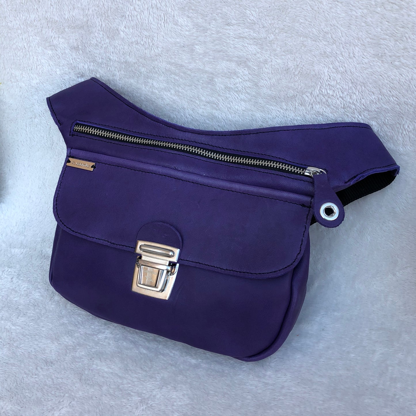Classic Purple &amp; Silver Natural BioCuir® Leather Exclusive Part No. 8333