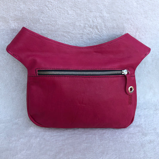 Classic Fuchsia &amp; Silver BioCuir® Natural Leather Exclusive Piece No. 8203