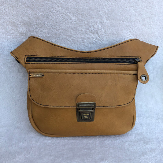 Classic Brown Camel Old Gold Natural BioCuir® Leather Exclusive Piece No. 8301
