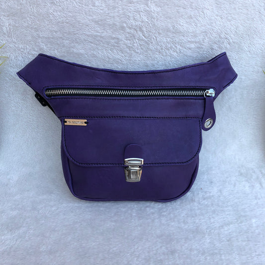 Mini Classic Purple &amp; Silver Natural BioCuir® Leather Exclusive Part No. 8255