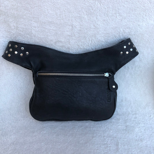 Special Premium Black &amp; Silver BioCuir® natural leather Exclusive Piece No. 8345