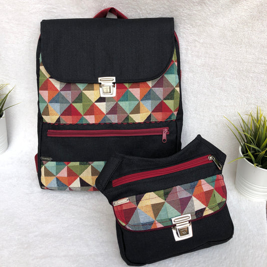 PACK Backpack + Fanny Pack "Color Fantasy” Unique pieces 8343 - 8344
