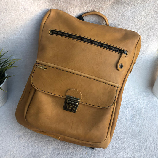 Mochila Classic "Camel” Piel natural BioCuir® · Pieza Exclusiva núm. 8379