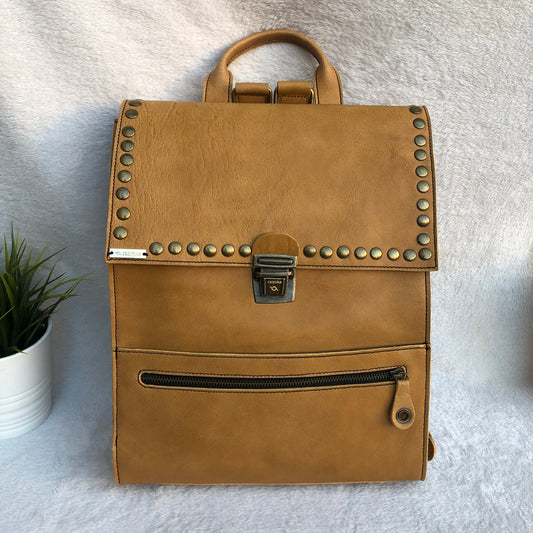 Vintage Backpack "Special Brown” Natural leather BioCuir® Unique Piece no. 8458 