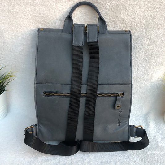 Vintage Backpack "Special Gray” Natural leather BioCuir® Unique Piece no. 8399 