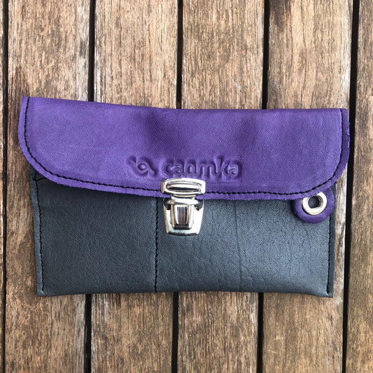 CAOMKA Flat Coin Purse Natural BioCuir® Leather Exclusive Piece No. 8438