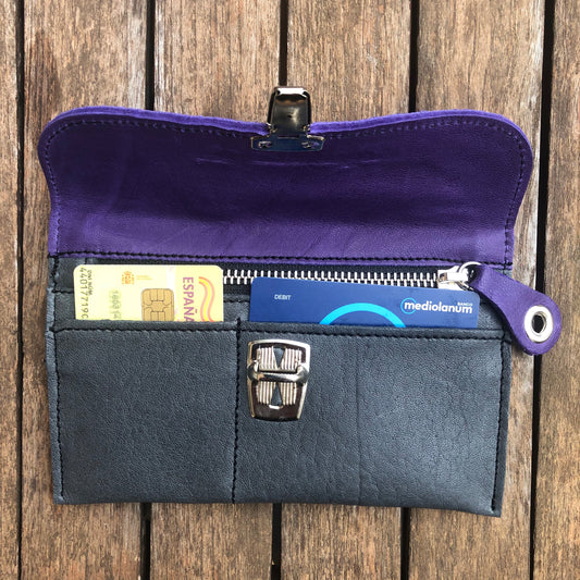 CAOMKA Flat Coin Purse Natural BioCuir® Leather Exclusive Piece No. 8438