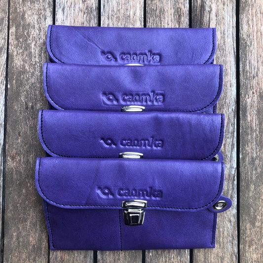CAOMKA Flat Coin Purse Natural BioCuir® Leather Exclusive Piece No. 8391
