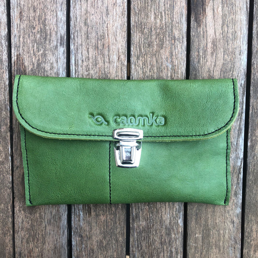 CAOMKA Flat Coin Purse Natural BioCuir® Leather Exclusive Piece No. 8483