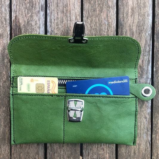 CAOMKA Flat Coin Purse Natural BioCuir® Leather Exclusive Piece No. 8483
