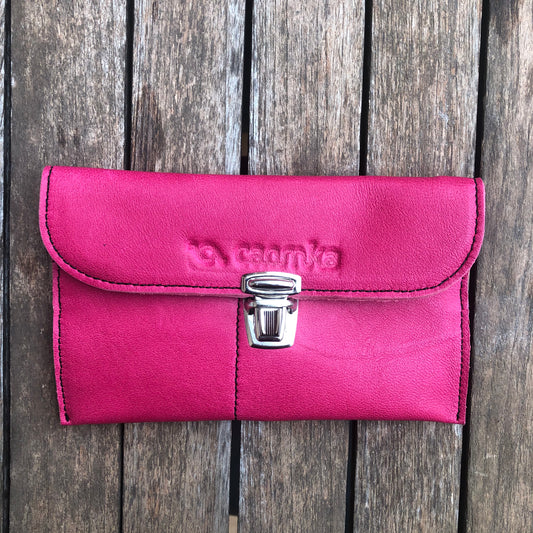 CAOMKA Flat Coin Purse Natural BioCuir® Leather Exclusive Piece No. 8422