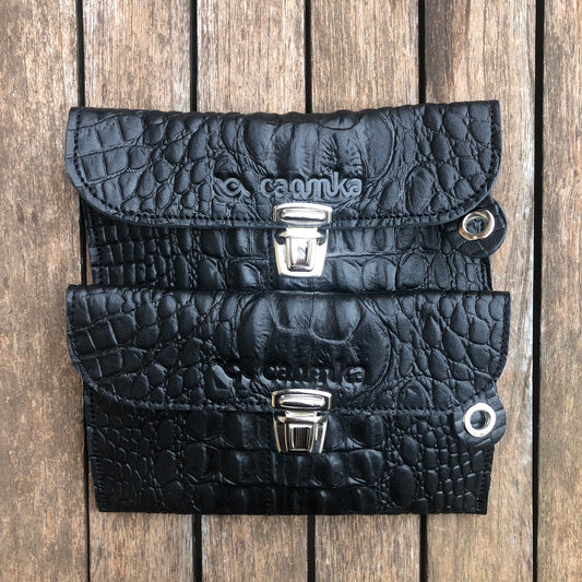 CAOMKA Flat Coin Purse Natural BioCuir® Leather Exclusive Piece No. 8454
