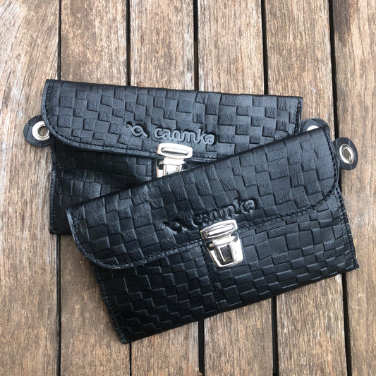 Monedero Plano CAOMKA · Piel natural BioCuir® · Pieza Exclusiva Núm. 8487