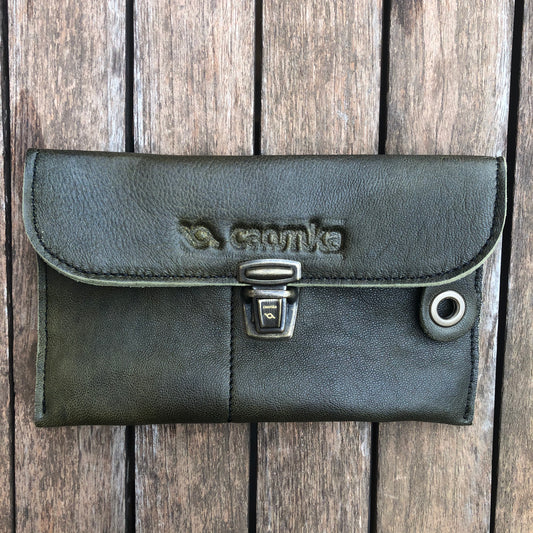 CAOMKA Flat Coin Purse Natural BioCuir® Leather Exclusive Piece No. 8489