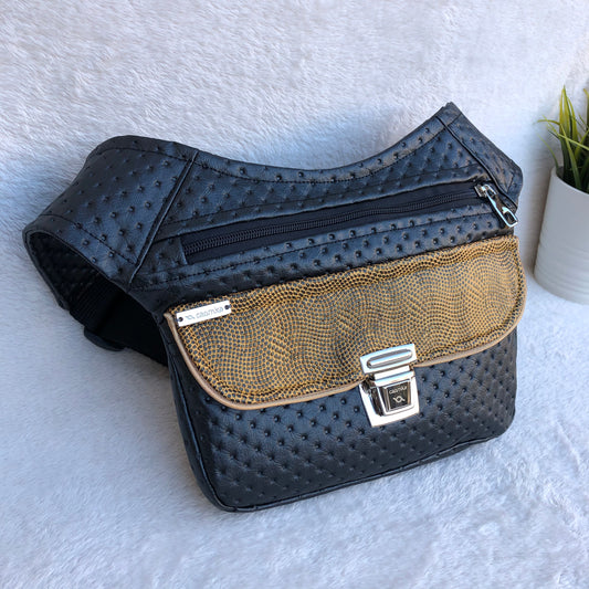 Premium Black Top Vegan Leather. Unique Piece No. 8504