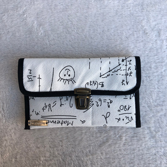CAOMKA Flat Coin Purse Vegan Leather Unique Piece No. 8634