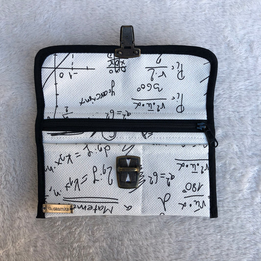 CAOMKA Flat Coin Purse Vegan Leather Unique Piece No. 8634