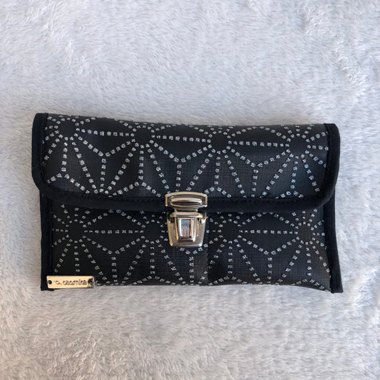 CAOMKA Flat Coin Purse Vegan Leather Unique Piece No. 8523
