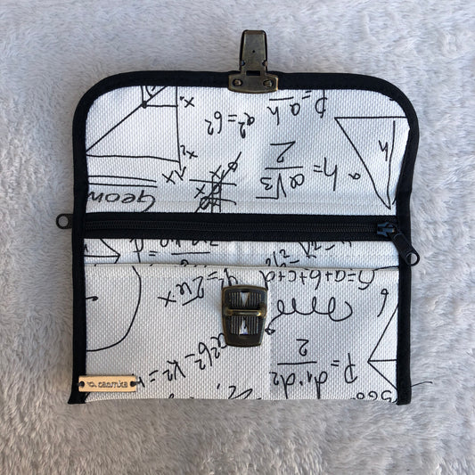 CAOMKA Flat Coin Purse Vegan Leather Unique Piece No. 8520