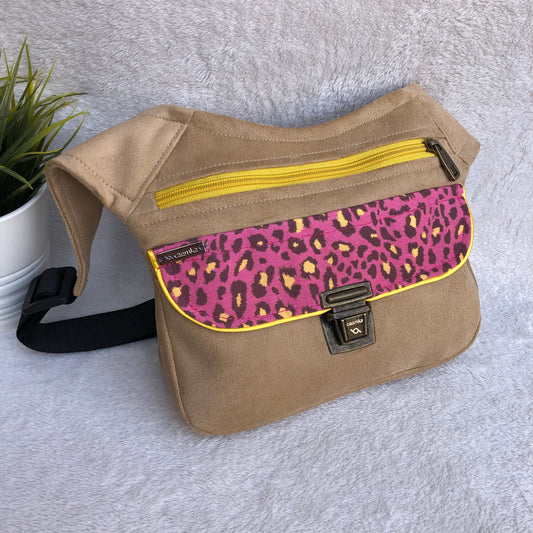 Special Sweet Animal Print &amp; Old Gold Unique Piece No. 8719