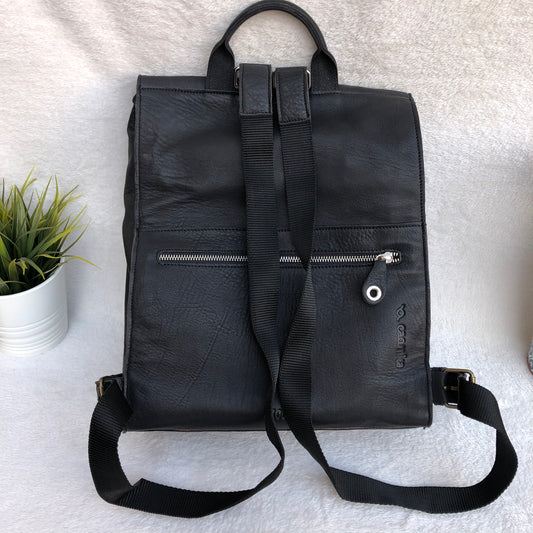 Vintage Skulls "Black” Backpack Natural leather BioCuir® Unique Piece no. 8795 