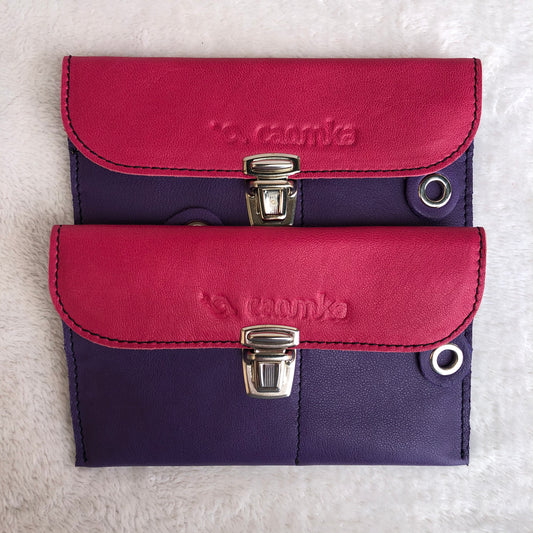 CAOMKA Flat Coin Purse Natural BioCuir® Leather Exclusive Piece No. 8915