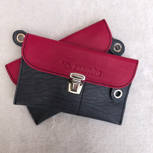 CAOMKA Flat Coin Purse Natural BioCuir® Leather Exclusive Piece No. 8922