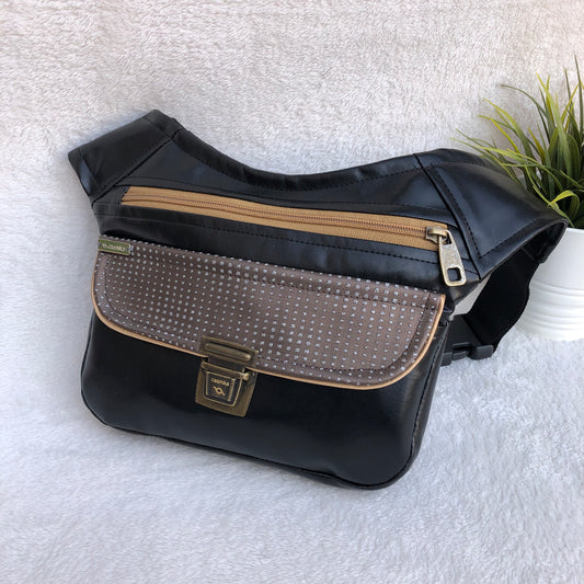 Special Black &amp; Brown Vegan Leather Exclusive Piece No. 9061
