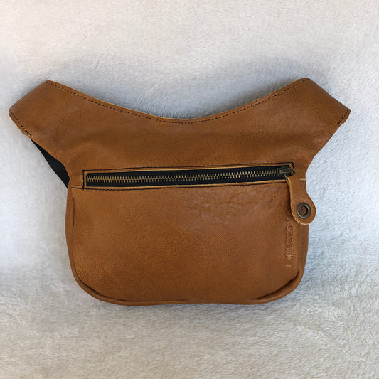 Premium Brown &amp; Old Gold Natural BioCuir® Leather Exclusive Piece No. 9112