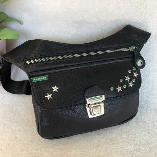 Premium Black Stars & Silver · Piel natural BioCuir® · Pieza Exclusiva Núm. 9111