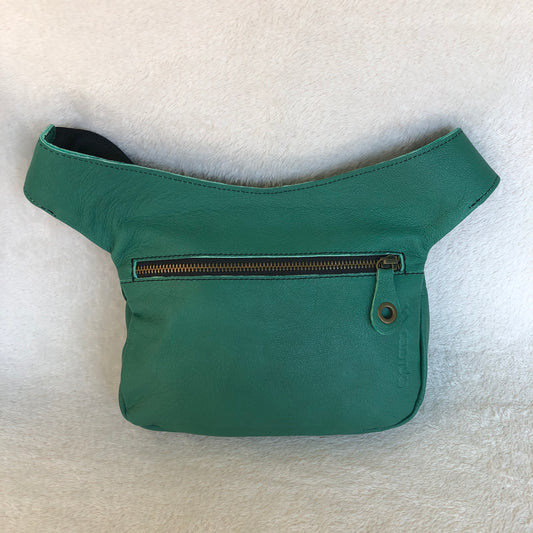 Premium Green &amp; Old Gold BioCuir® natural leather Exclusive Piece No. 9500