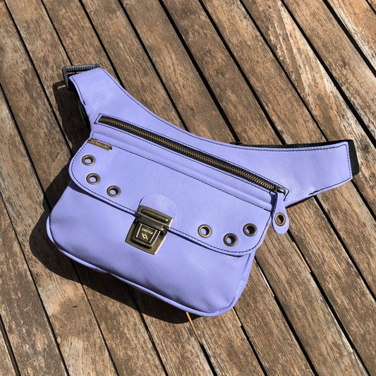 Premium Lavender &amp; Old Gold Natural BioCuir® Leather Exclusive Piece No. 9176