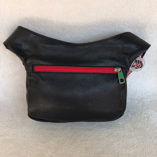 Special Black &amp; Silver Premium Natural BioCuir® Leather Exclusive Piece No. 9177