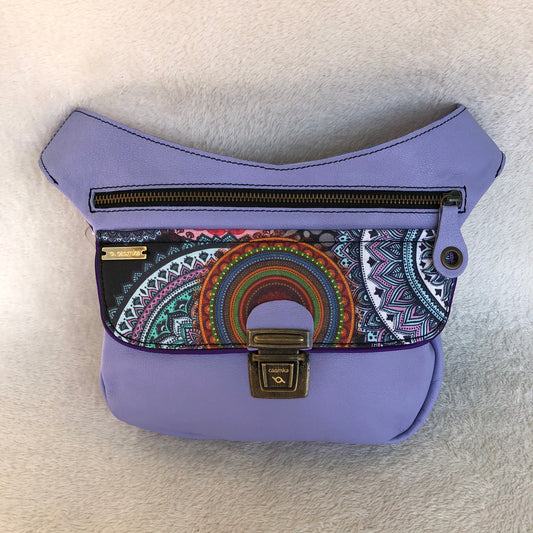 Special Lavender Summer Mandalas Natural leather BioCuir® Unique Piece No. 9129