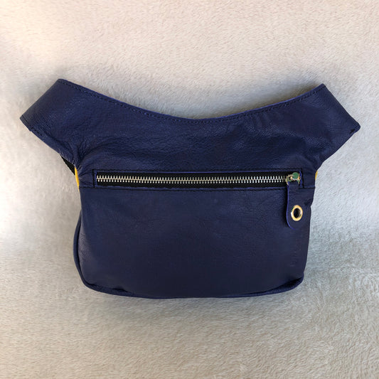 Summer Dark Blue & Mandalas · Piel natural BioCuir® · Pieza Única Núm. 9122