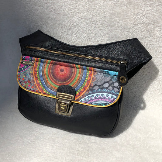 Summer Black & Mandalas · Piel natural BioCuir® · Pieza Única Núm. 9154