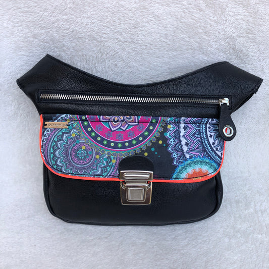 Summer Black & Mandalas · Piel natural BioCuir® · Pieza Única Núm. 9139