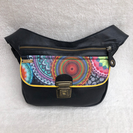 Summer Black & Mandalas · Piel natural BioCuir® · Pieza Única Núm. 9163