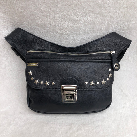 Premium Black Stars &amp; Silver Natural BioCuir® Leather Exclusive Piece No. 9162