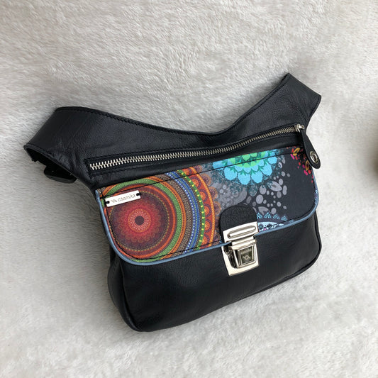 Summer Black & Mandalas · Piel natural BioCuir® · Pieza Única Núm. 9167