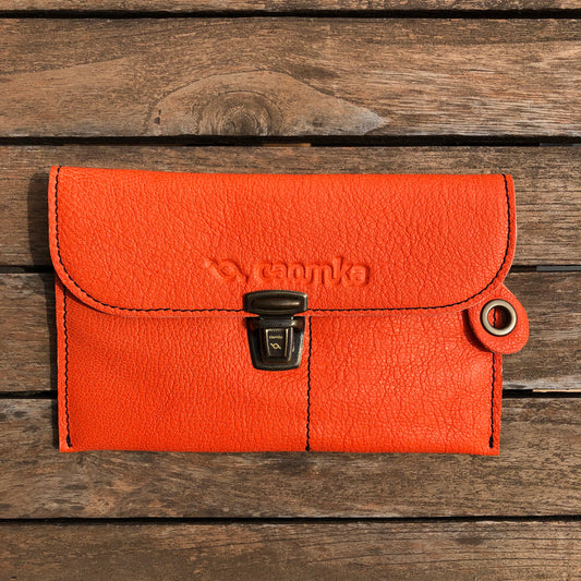 CAOMKA Flat Coin Purse Natural BioCuir® Leather Exclusive Piece No. 9211
