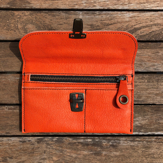 CAOMKA Flat Coin Purse Natural BioCuir® Leather Exclusive Piece No. 9211
