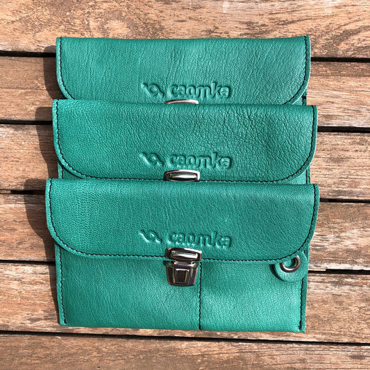 CAOMKA Flat Coin Purse Natural BioCuir® Leather Exclusive Piece No. 9212