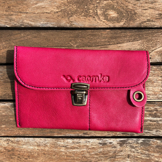 CAOMKA Flat Coin Purse Natural BioCuir® Leather Exclusive Piece No. 9202