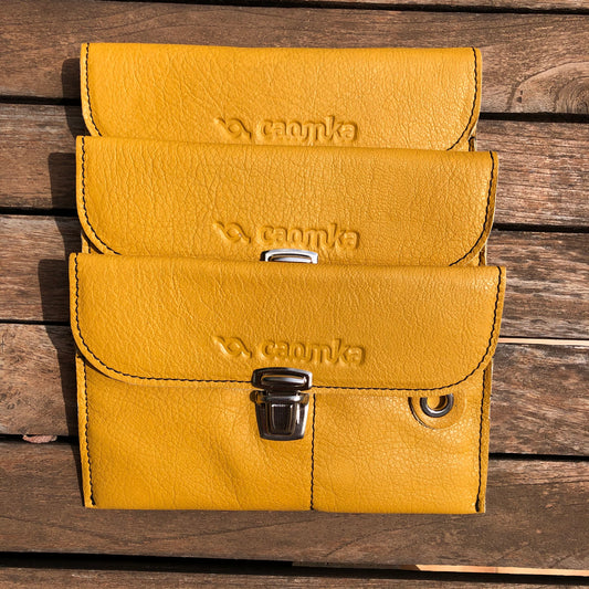CAOMKA Flat Coin Purse Natural BioCuir® Leather Exclusive Piece No. 9213