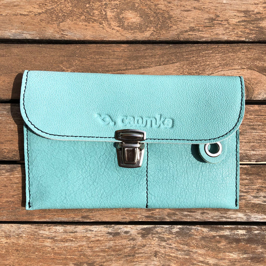 CAOMKA Flat Coin Purse Natural BioCuir® Leather Exclusive Piece No. 9215